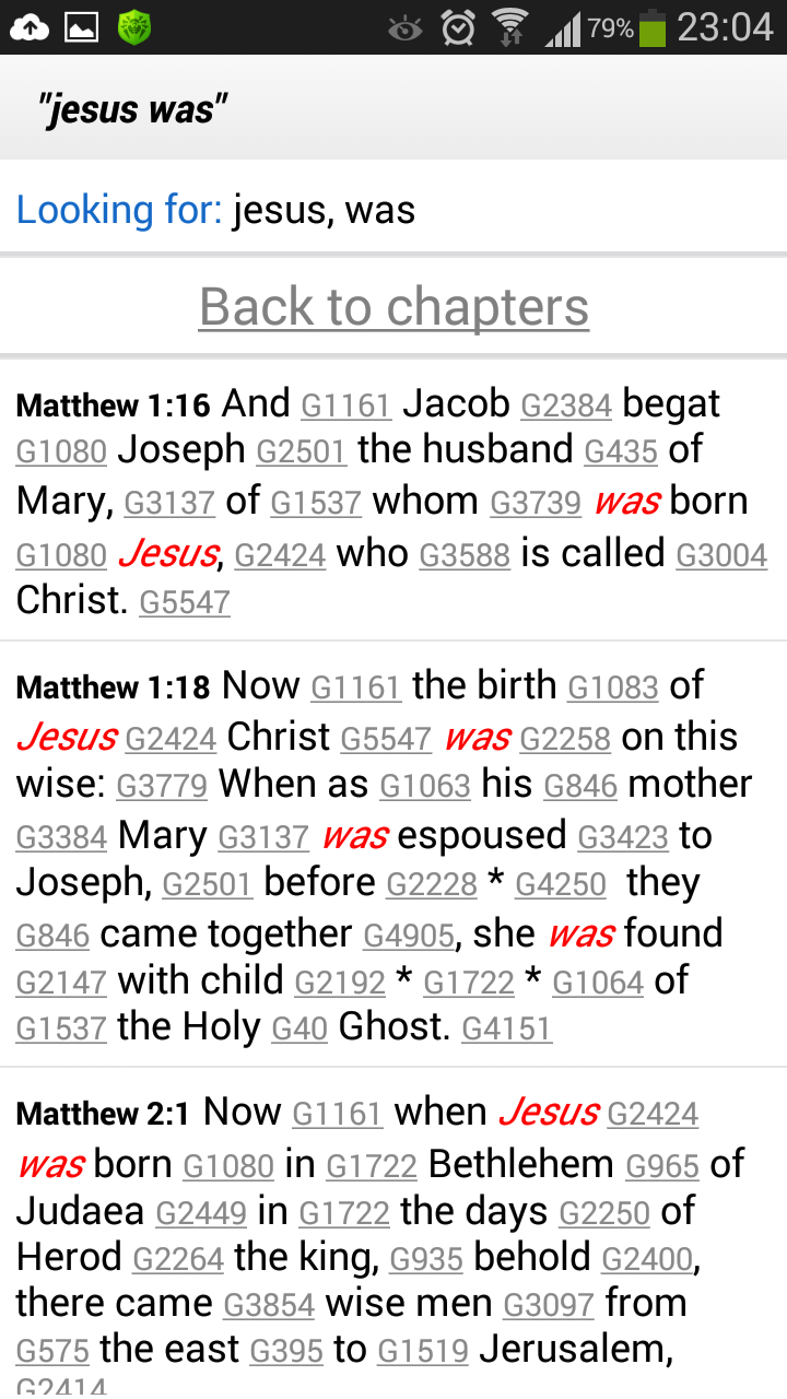 Bible Concordance & Strongs