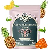 sups nature Women's Probiotic Gummies Premium Feminine Balance Gummies for Women – pH Balance Health Support with Probiotics Hawaiian Pineapple Flavor-Vegan & Sugar-Free, 60 Gummies 30 Servings