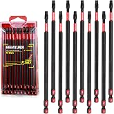 Geinxurn 10 Pieces 6 In. T25 Impact Tough Magnetic Screwdriver Bit Set, #25 Torx Head Power Bits, S2 Alloy Steel Star Bits with Storage M-Box