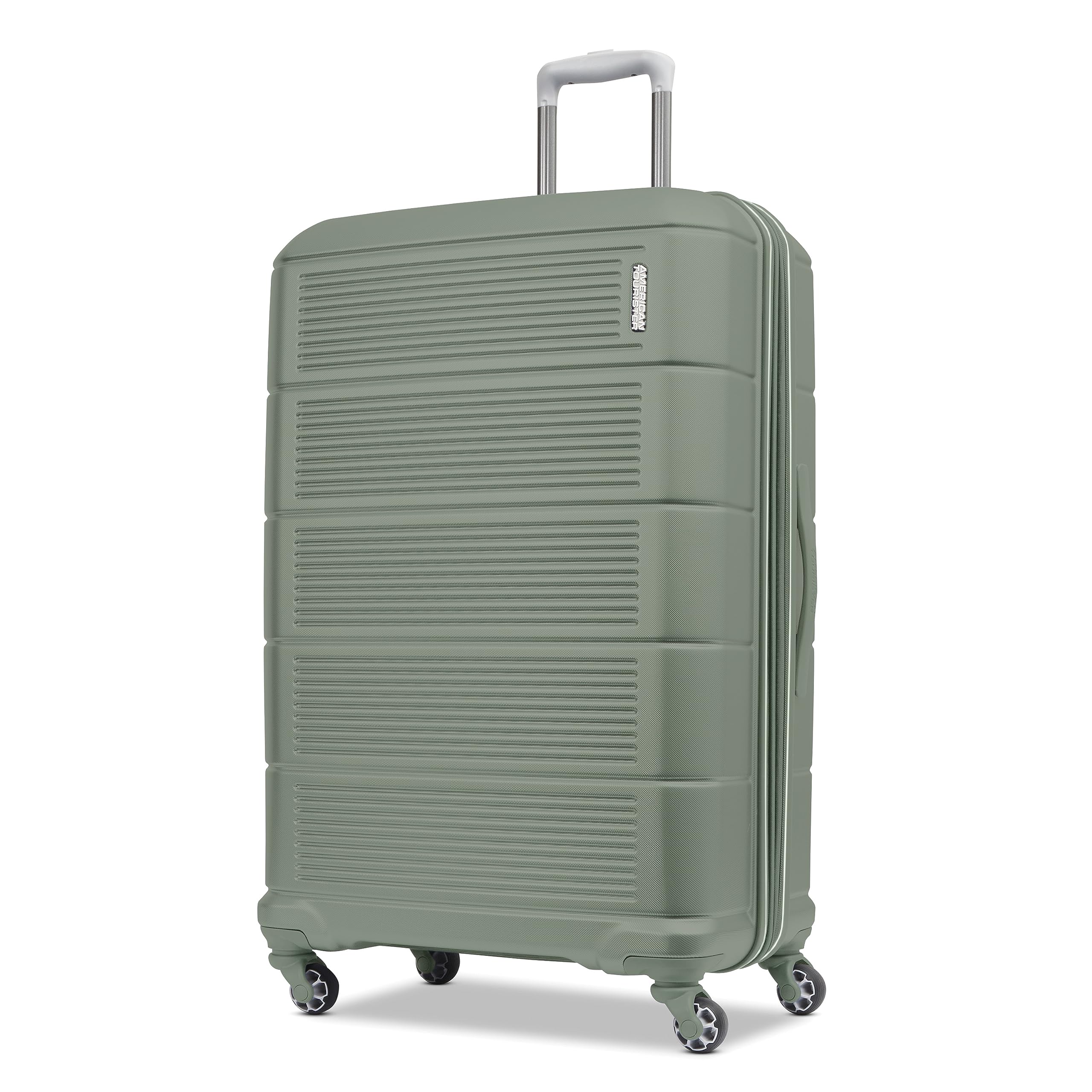 American Tourister Stratum 2.0 Expandable Hardside Luggage with Spinner Wheels, Checked-Large, Jade Green Image
