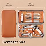 H&S Manicure Set 14 Pc Stainless Steel with Leather Case view 8