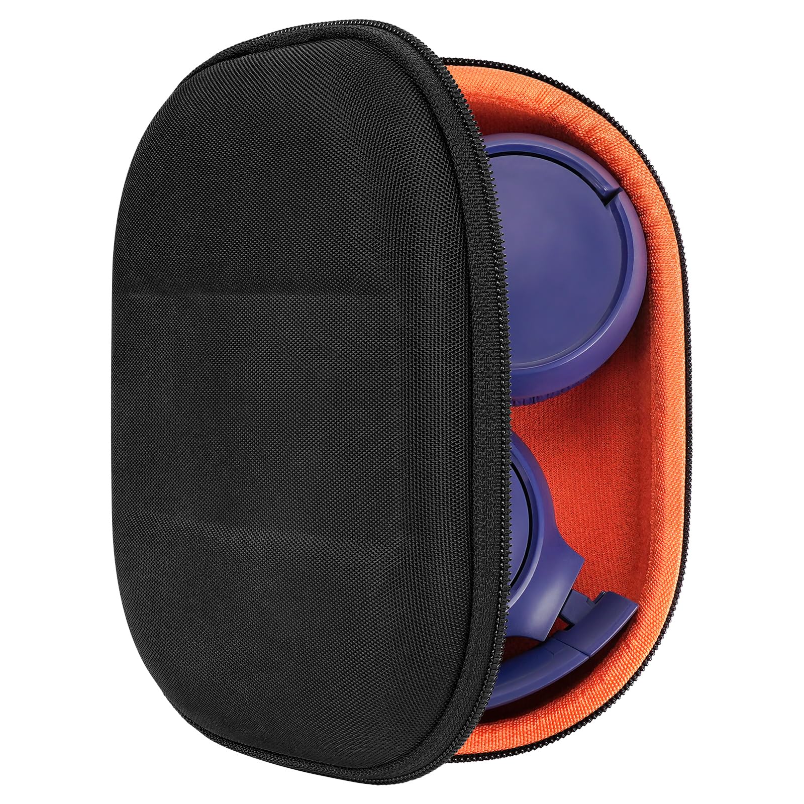 Geekria Shield Headphones Case Compatible with JBL Tune 510BT, Sony MDR-ZX600, Skullcandy Riff 2, Replacement Protective Hard Shell Travel Carrying Bag with Cable Storage (Black)