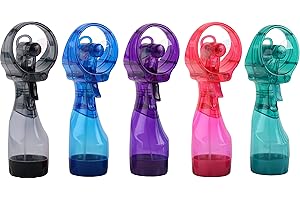 ACE O2cool 8101 Deluxe Battery-operated Handheld Water-misting Fan- Colors May Vary