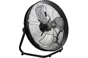 Vie Air 20" Industrial Floor Drum Fan with 3 Speed 360 Degree Tilt Head
