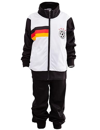 Top-Kiddy-Fashion 24brands Kinder Jungen Fußball Set Trainings Anzug Polyesteranzug Trikot Deutschland Brasilien sportanzug L