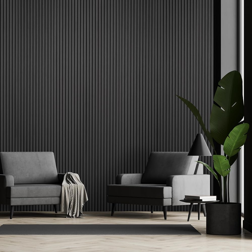Fuse Acoustic Wall Panels Charcoal Oak 240cm x 60cm Pack of 3