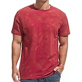 VEIISAR Men's Crew Neck T Shirt - Fitted Elastic Tees Fresh Print Tshirts - Pattern & Color 20+
