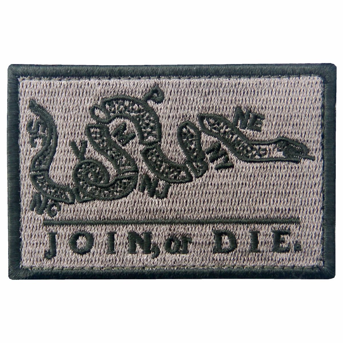 Join Or Die Tactical Embroidered Morale Applique Fastener Hook&Loop Patch - Coyote Tan