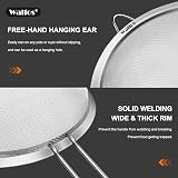 Walfos Fine Mesh Strainers 304 Stainless Steel with Reinforced Frame 20cm view 2