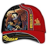 Vetadn - Eagle Crest Military Hats, Some Gave All Veteran Cap, Gift for Grandpa, Dad on Veterans Day, All Over Printed Hat