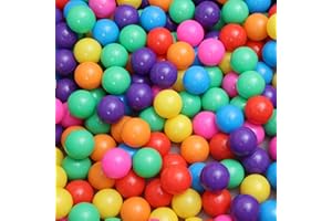 IAGBIBUI Ball Pit Balls for Toddlers 100 pcs, BPA Free Plastic Pool Ball for Kids Children, 2.16“ Crush Proof Ocean Balls Fun Toys Gift for Ball Pit, Kids Play Tent, Bounce House, Multicolor