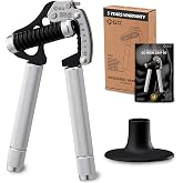 GD IRON GRIP Grip Strength Trainer Hand Gripper Forearm Strengthener Metal | Silent durable adjustable hand strengthening device, Hand exerciser squeezers, arm wrestling training equipment, grip trainer