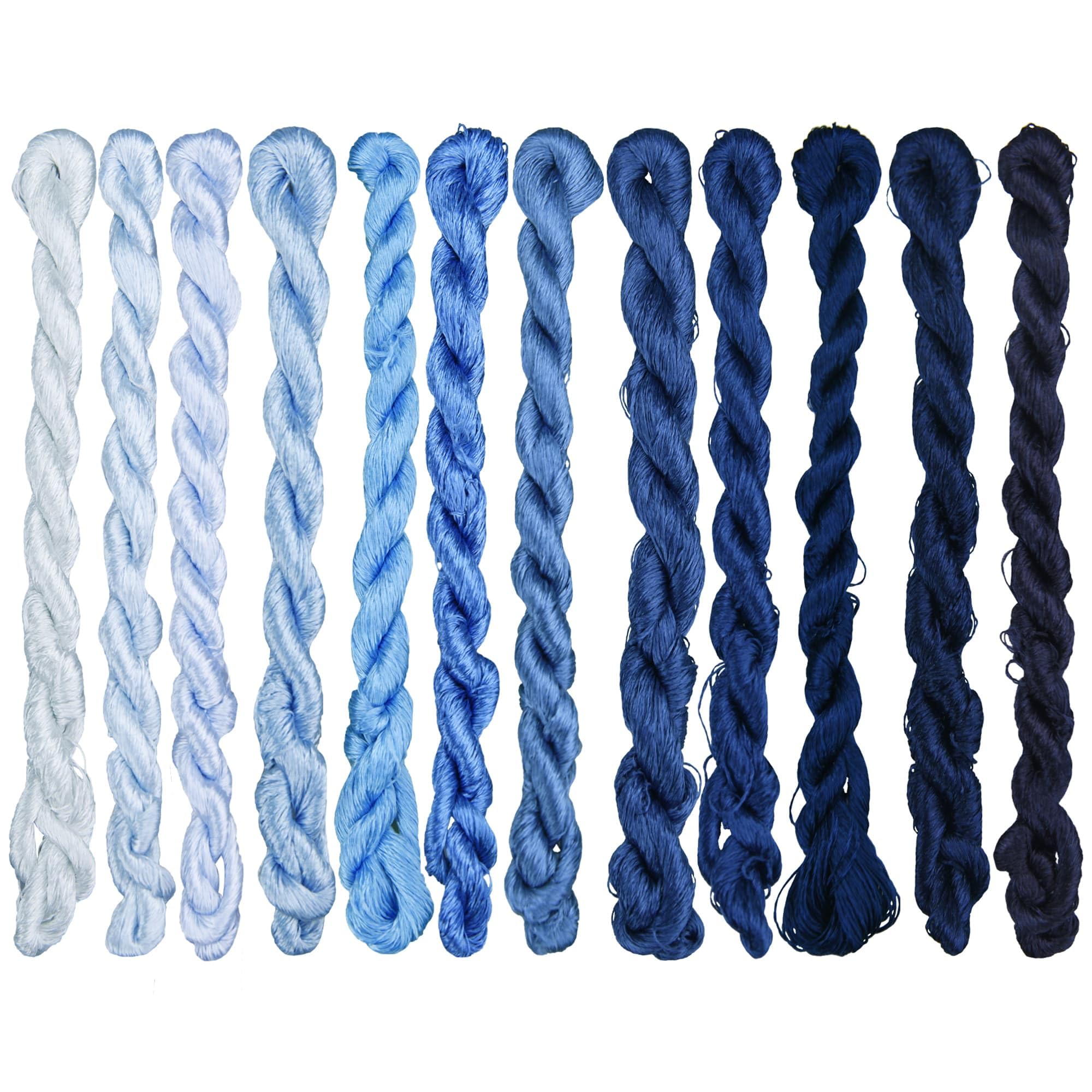 MINGGUXIUYI Natural 100% Silk Thread Handmade Embroidery Thread Floss 1320 Metres 12 Colors (20)