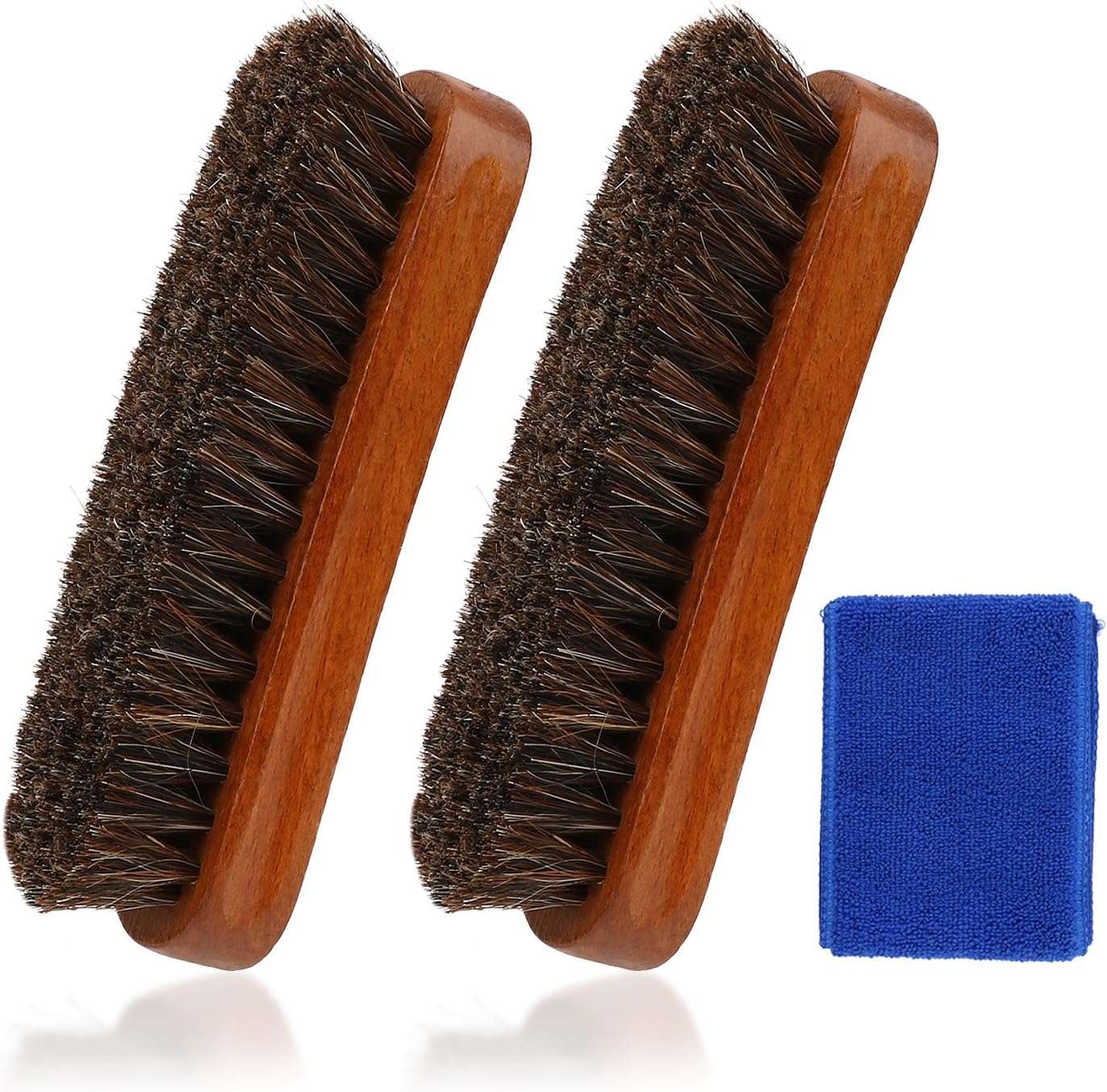 Oudrlim Leather Shine Brush, Soft Horsehair Bristles for Boots, Shoes, Furniture, Car Seats, Interiors, Sofas, bags,Boots