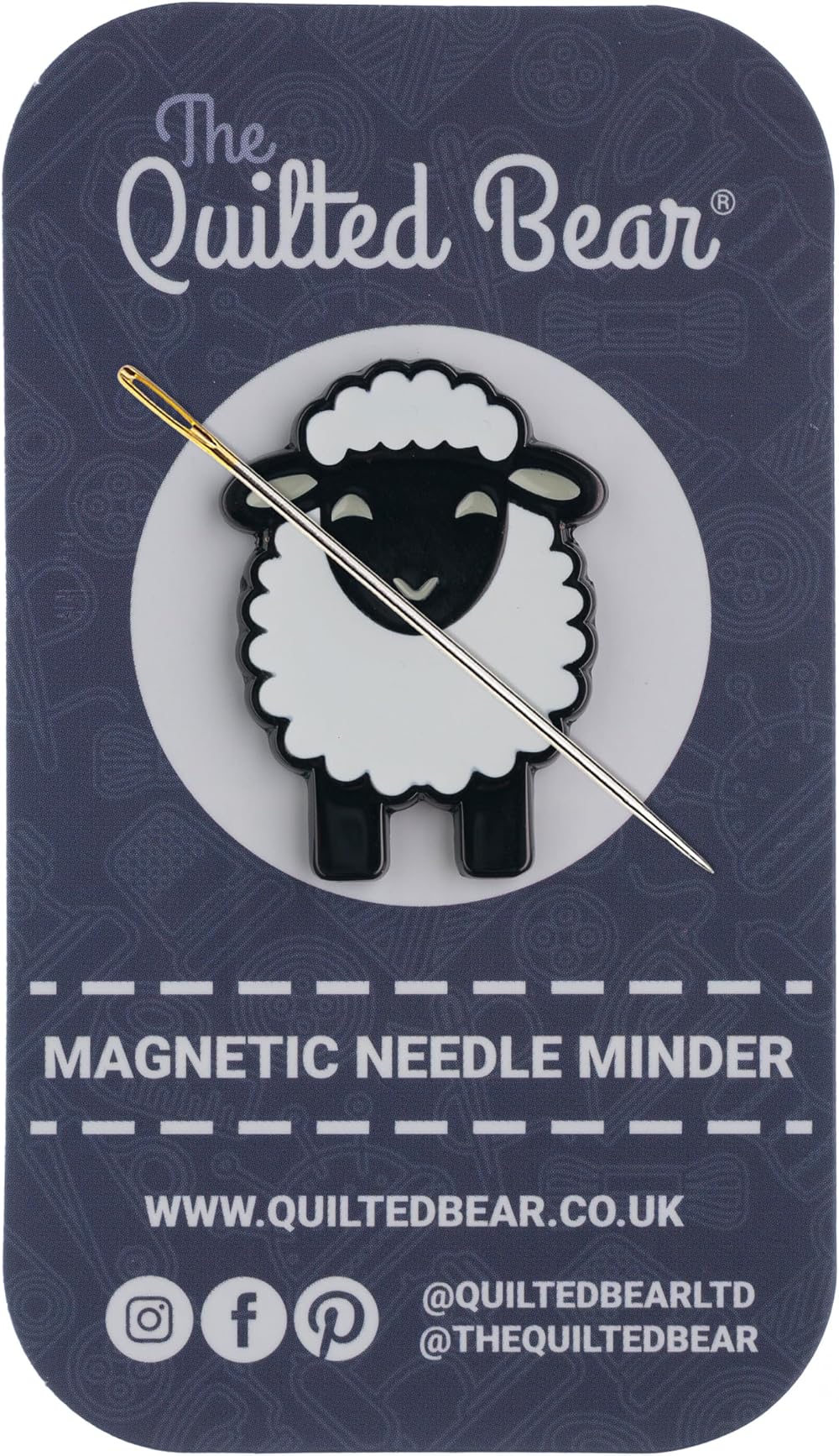 The Quilted Bear Magnetic Needle Minders Enamel Needle Keeper Sheep