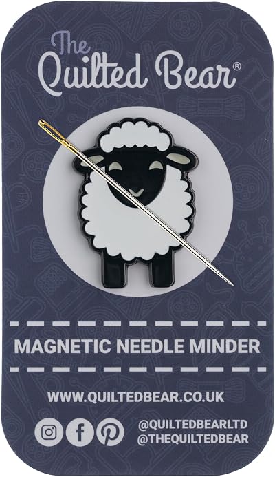 The Quilted Bear Magnetic Needle Minders Enamel Needle Keeper Sheep