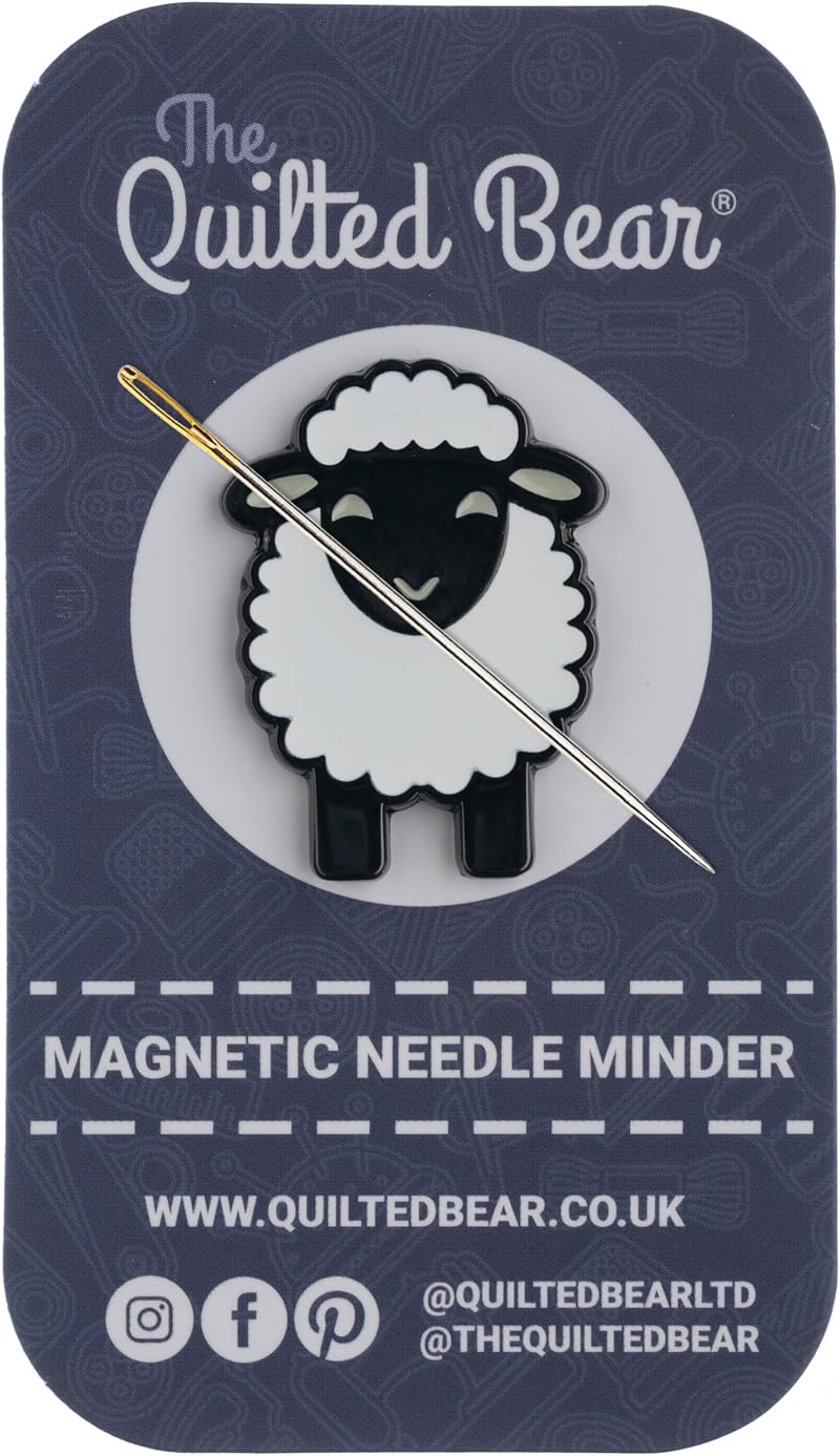 The Quilted Bear Magnetic Needle Minders Enamel Needle Keeper Sheep