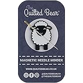 The Quilted Bear Needle Minder - Needle Minder Magnet for Keeping Sewing & Embroidery Needles, Cross Stitch Needles Safe - Stress Free Stitching Cross Stitch Supplies & Embroidery Supplies (Sheep)