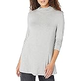Amazon Essentials Women's Jersey Long-Sleeve Mock Neck Swing Tunic