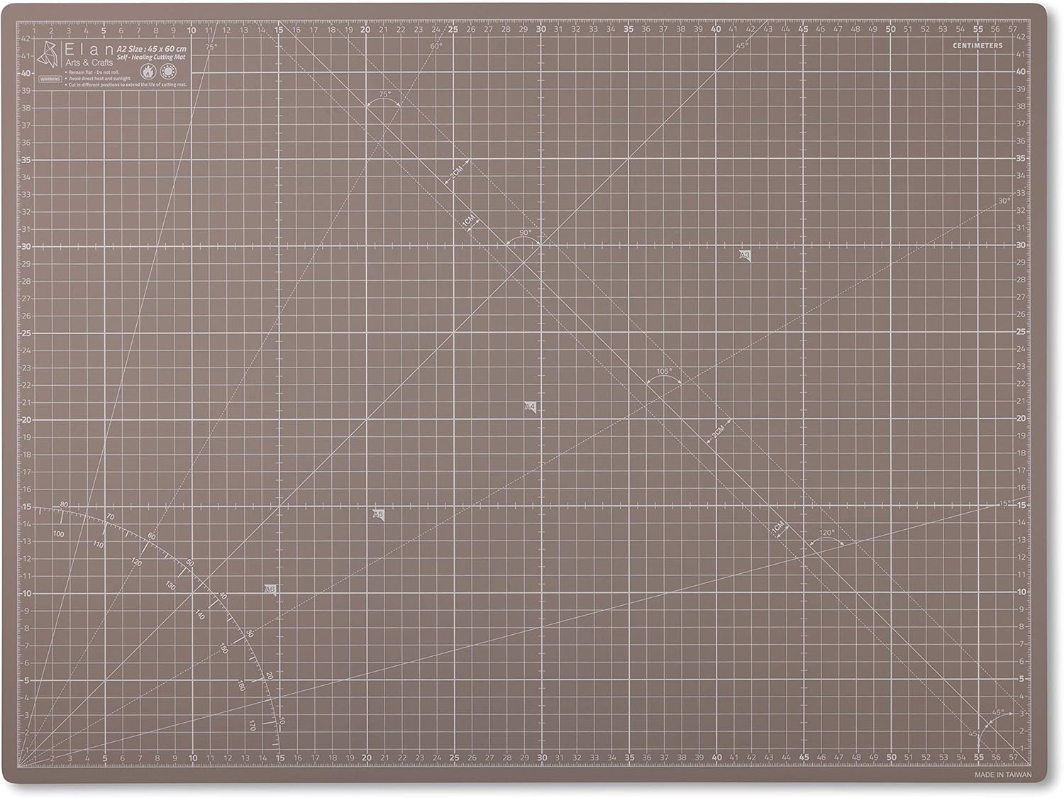 Arts & Crafts Elan Cutting Mat A0 Black and Brown Self Healing Cutting