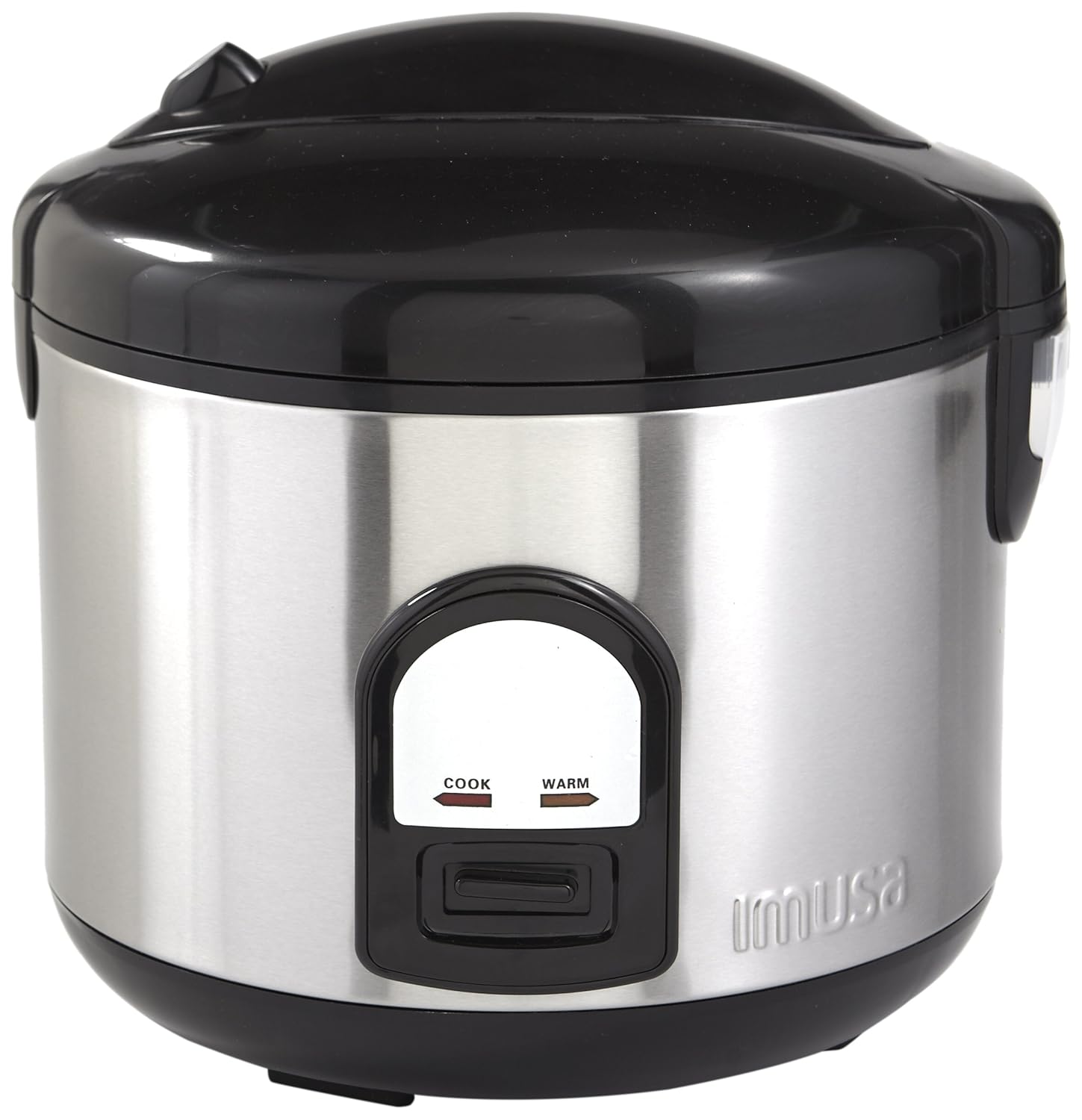 IMUSA USA GAU-00025 10 Cup Deluxe Rice Cooker with Steam Tray, Stainless Steel