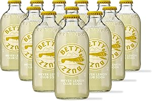 Betty Buzz Meyer Lemon Club Soda, Premium Sparkling Soda by Blake Lively (12 pack) | Natural Flavors & Sweeteners, Only Clean Ingredients
