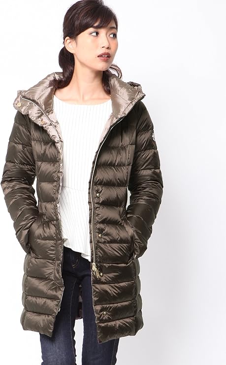 Amazon ビアッジョブルー Viaggio Blu 店舗限定 Cape Horn スタンドカラーロングダウン M 42 モカ コート ジャケット 通販