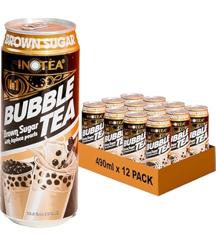 Amazon.com : O's Bubble Gummy Boba Latte Canned Bubble Tea Drink