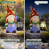 RICHIE Gnome Statue Garden Ornament with Solar LED Lights 16x25 cm view 3
