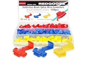 REDGOOSE 120PCS Solderless Quick Splice Wire Connectors, 22-10 AWG Electrical Wire Connector,Terminals Assortment Kit