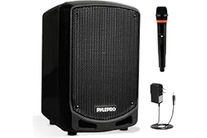 Pyle Bluetooth PA Speaker - 600W System with 6.5" Subwoofer for Powerful Sound and Bass, Includes Rechargeable Battery, MP3 R