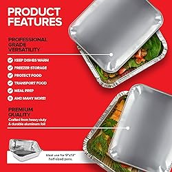 Stock Your Home 9x13 Disposable Baking Pan Covers