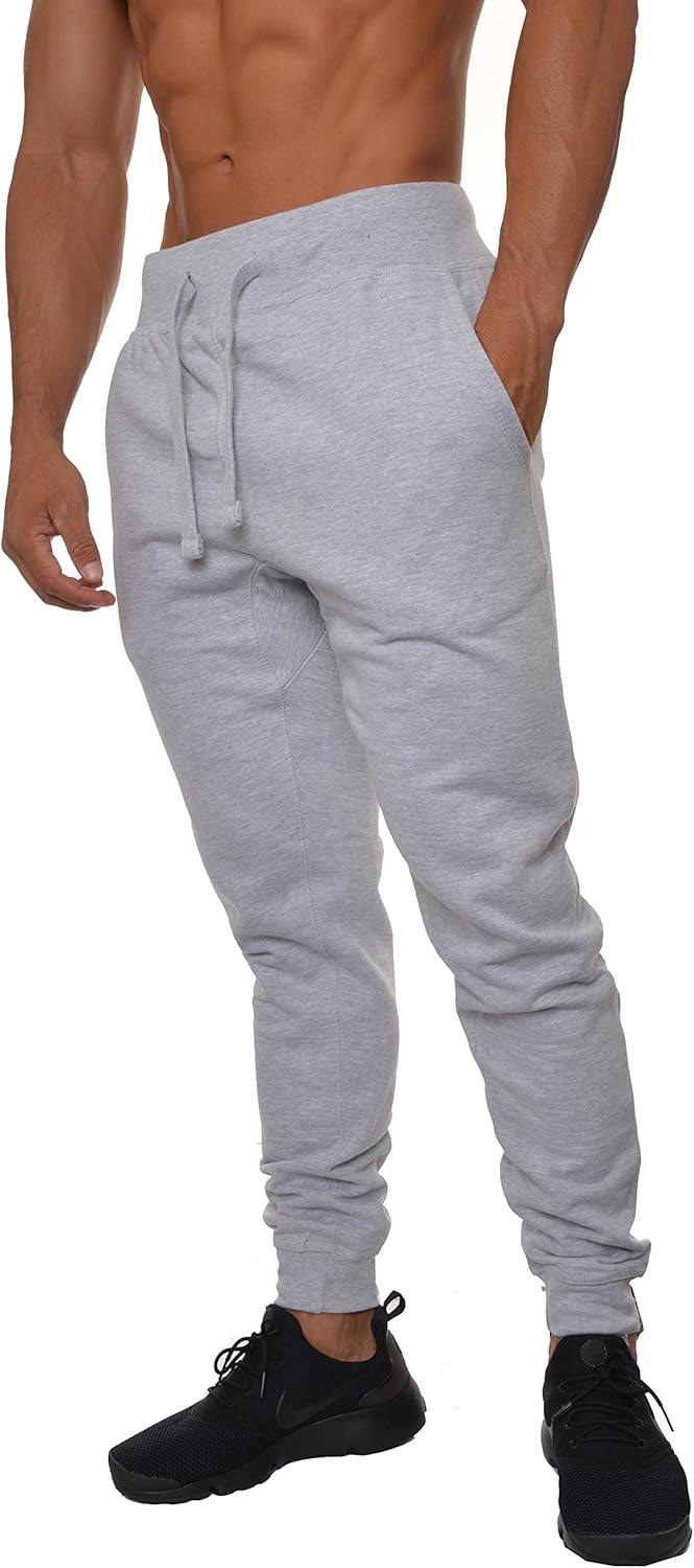 YoungLA Mens Slim Fit Joggers Fitness Sweatpants Gym Training 204: Clothing