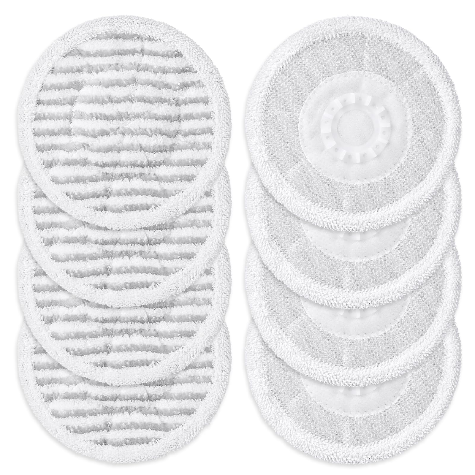 Jikefa 8 Pack Steam Mop Pads Compatible with Shark S8201 S8001 S7001 S7201 S7005 S7000 Series, S7000AMZ S7001TGT– Microfiber Replacement Scrub Pad, All-in-One Reusable Cleaning Refills for Hard Floor