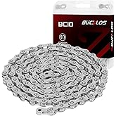 BUCKLOS 8/9/10/11/12 Speed Bike Chain for Shimano SRAM, Silver/Gold | High strength 8-12 speed bike chain compatible with Shimano &amp; SRAM smooth shifting anti-rust finish for mtb and road bike