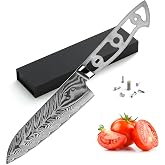 KATSURA Woodworking Project Kit &ndash; Santoku Chef Knife Blank &ndash; Ultra Wide Blade 40mm &ndash; 5.25 Inch &ndash; Japanese Premium AUS 10V, 67 Layers Damascus Steel &ndash; Storm-V Series &ndash; NO LOGO