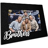 Yijiaqin Wooden Picture Frame For 4"X6" For Brothers, Minimalism Black Tabletop And Wall Decor, Gifts For Brothers Best Friends, Farmhouse Home Living Room Office & Home Décor - B06