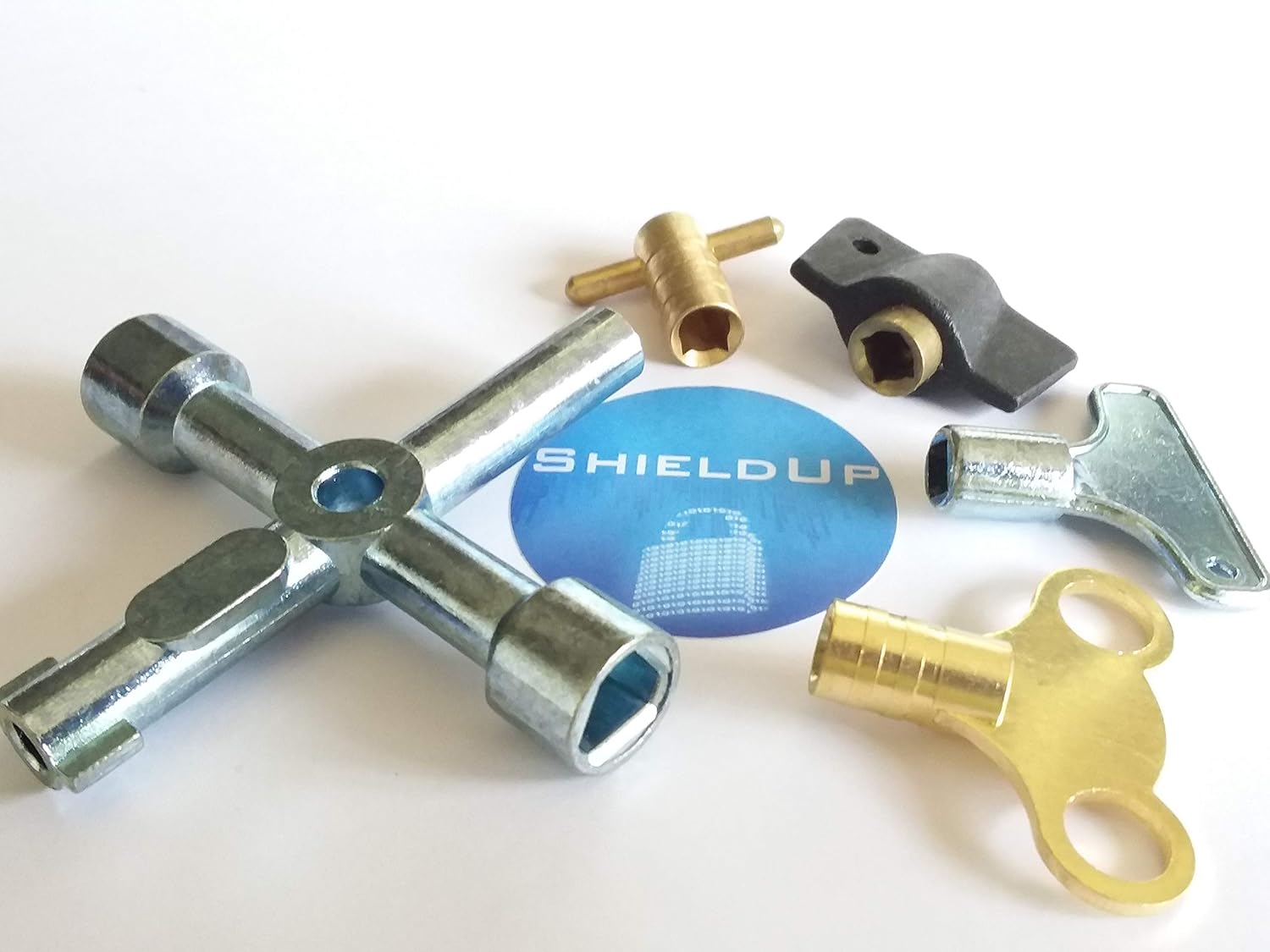 ShieldUp Four Way Service Meter Utility Key + Four Radiator Keys - Image 5