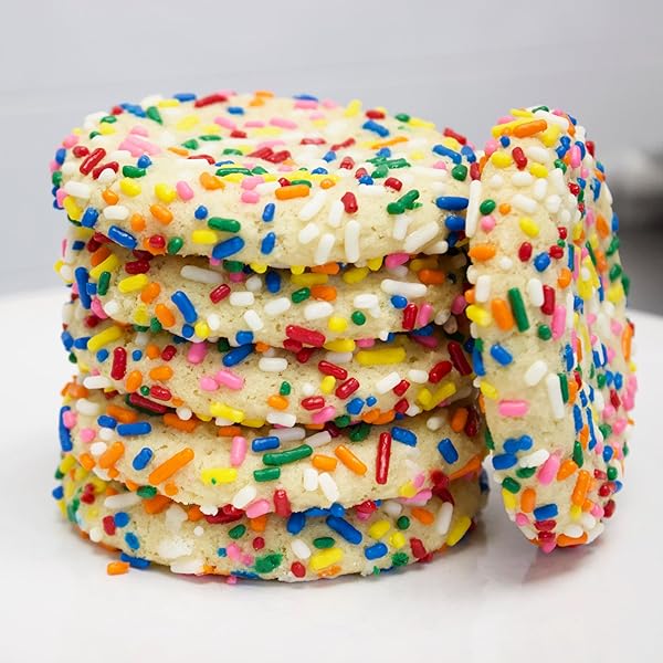 YUPIK RAINBOW SPRINKLES, 2.2 LB (35.2 OZ), LOW SUGAR, CHOLESTEROL-FREE, SODIUM-FREE, KOSHER, IDEAL FOR BAKING, AND DECORATING ICE CREAM, CAKES, COOKIES, CUPCAKES, AND DONUTS