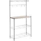 AmazonBasics Baker's Rack, Wood/Chrome