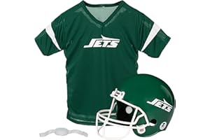Franklin Sports NFL Kids Helmet + Jersey Sets - Youth NFL Team Uniform Sets - Costume Set - Helmet, Jersey + Chinstrap-Medium