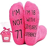 HAPPYPOP 77th Birthday Gift for Women - Socks for 73 Year Old Woman, Older Elderly Women Her