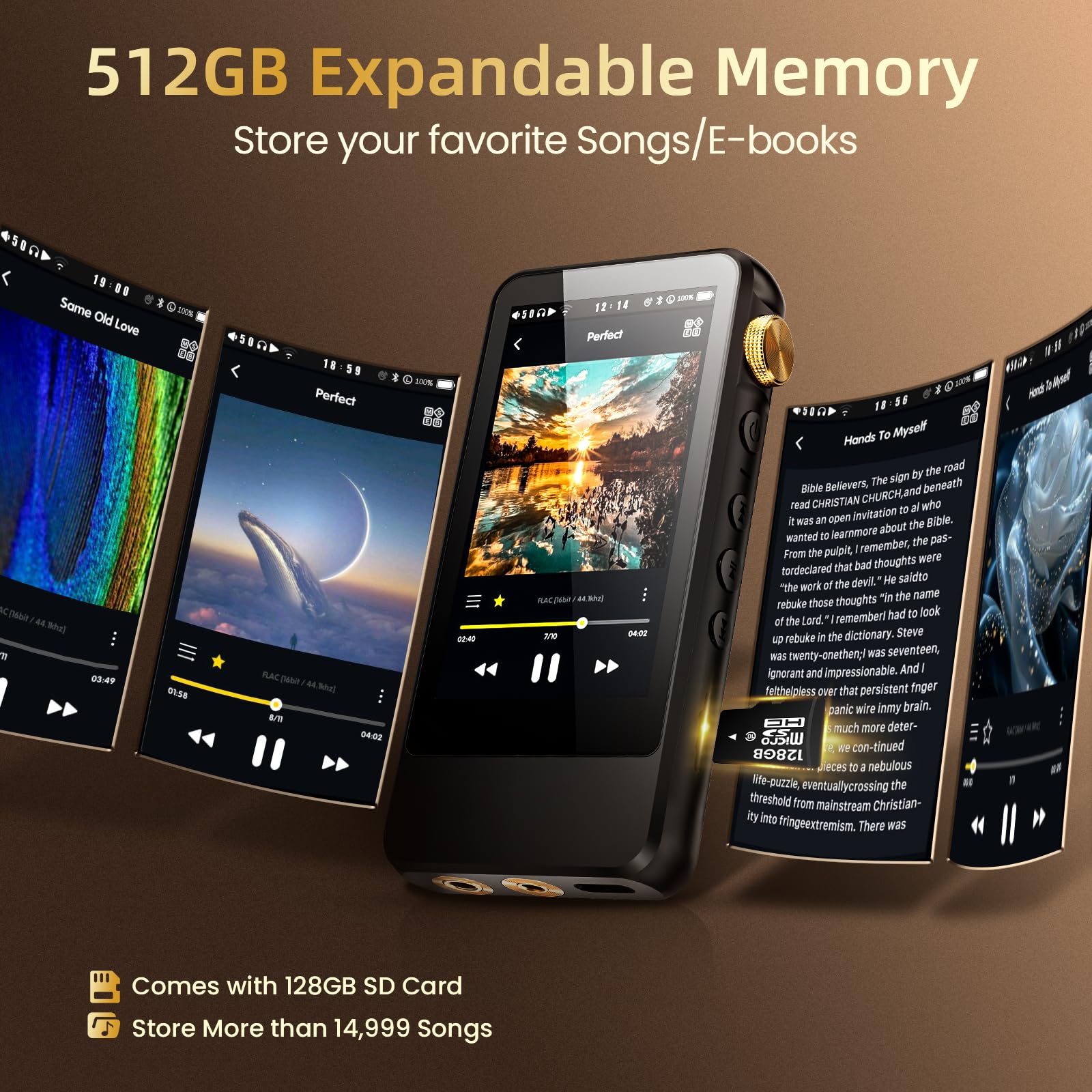 H20 Pro Hi-Res MP3 Player with Bluetooth, Dual DAC, 3.2