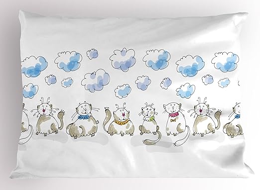 Amazon Com Ambesonne Baby Pillow Sham Clouds With Closed Eyes
