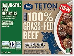 Teton Waters Ranch Italian Beef Meatballs, 100% Grass-Fed Beef, Fully Cooked, Gluten Free, No Nitrites or Nitrates Added, 13g