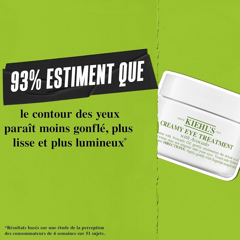 Crème Contour des Yeux à l'Avocat, Hydratante, Anti-Rides