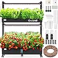 Growell Hydroponics Growing System Kit, 60 Pods Vertical Indoor Garden with LED Grow Light, Auto Circulating Water System & WiFi Smart Plug, Indoor Gardening System for Vegetable Fruit Herb