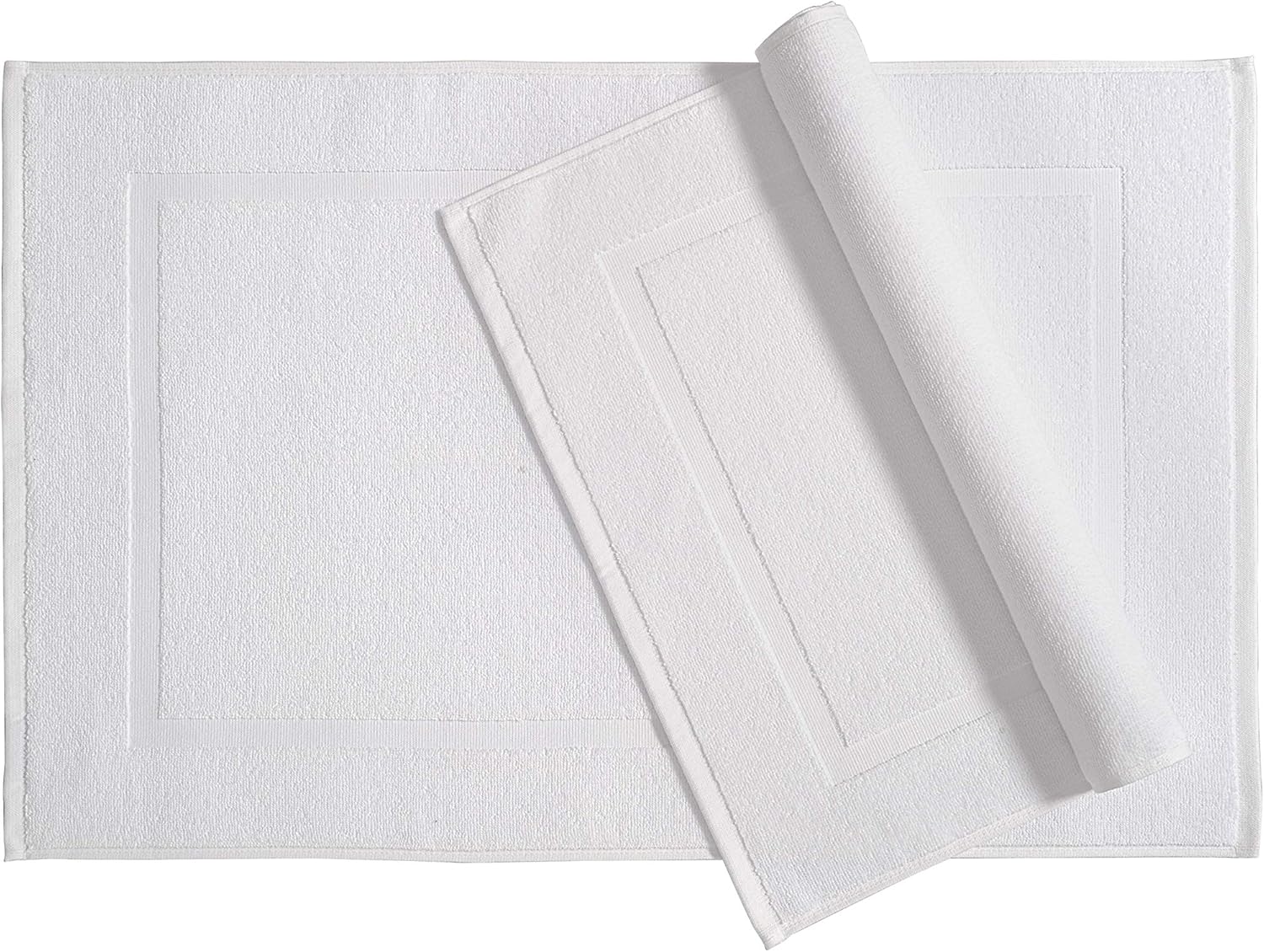 Haven Cotton 100% Premium Cotton Bath Mat Set - Pack of 6, 20 x 30 inches, 684 GSM, White: Home & Kitchen