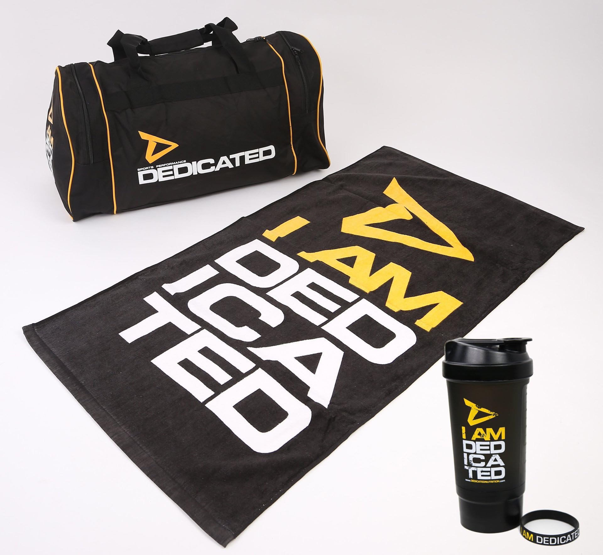 Elemental Force Dedicated Nutrition Professional Gym Fitness Sports Bag and Towel + SHAKER + Wristband Bodybuilding Gymtasche Training Hand Towel Set