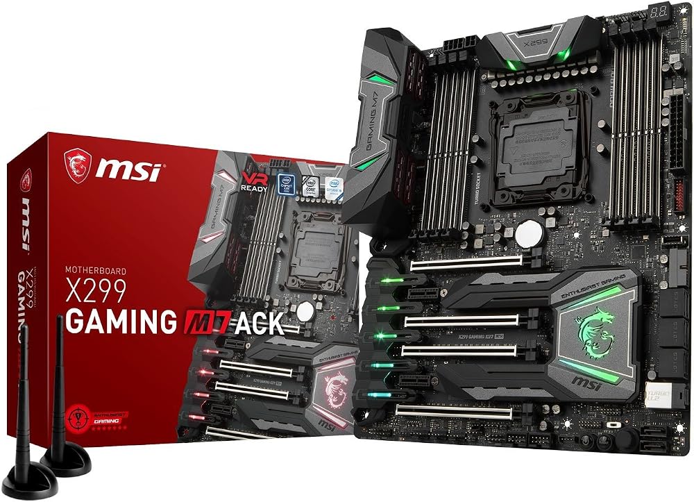 MSI Intel X299 GAMING M7 ACK Motherboard LGA 2066 DDR4 ATX Black